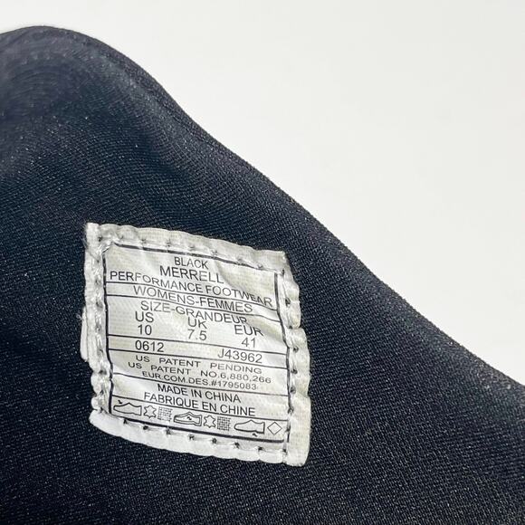 Merrell Spire Slip On Stretch Shoe Womens 10 Black Leather Comfort Wedge - Picture 8 of 8